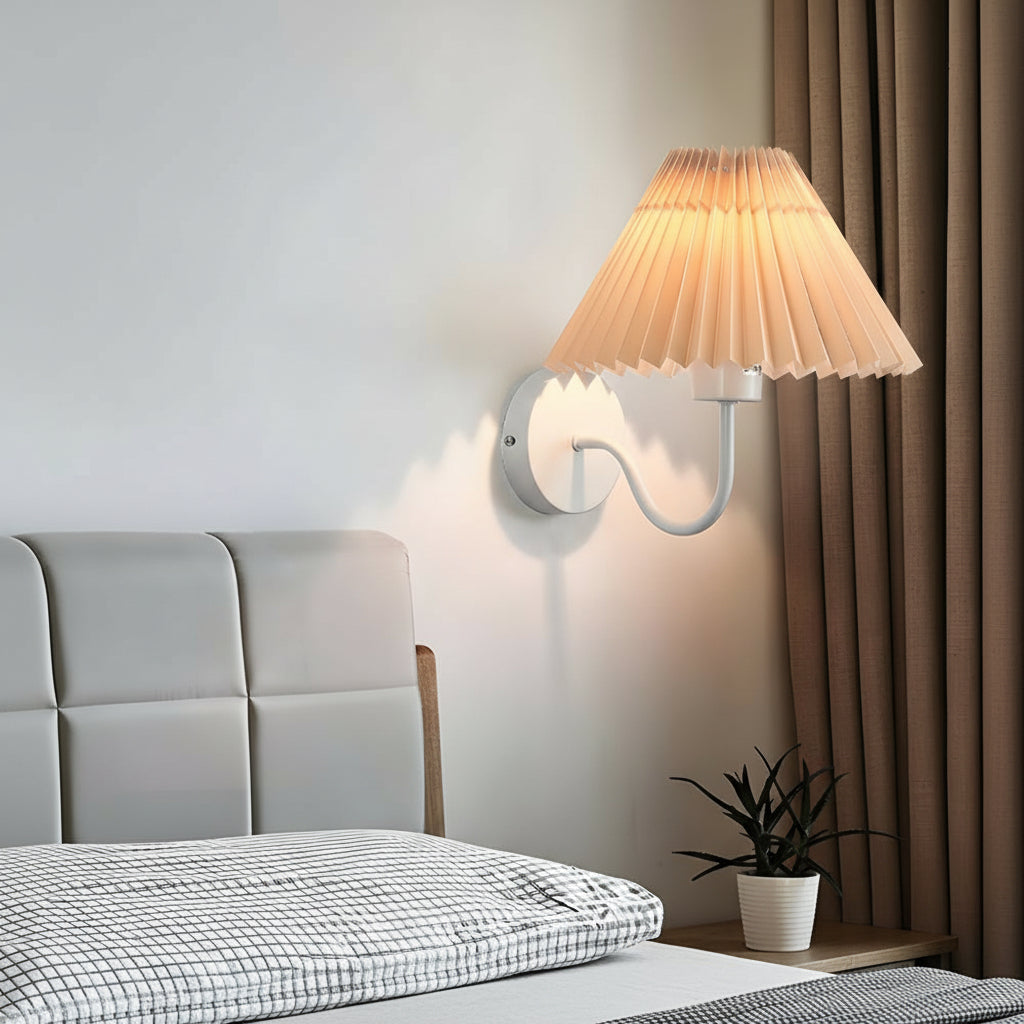 Classic Metal LED Wall Lamp with Textured Shade