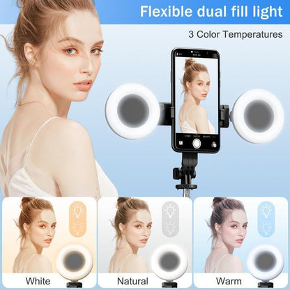 Portable 6in1 Selfie Stick With LED Light