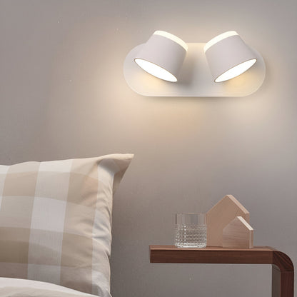 Compact Black Metal LED Wall Light Adjustable