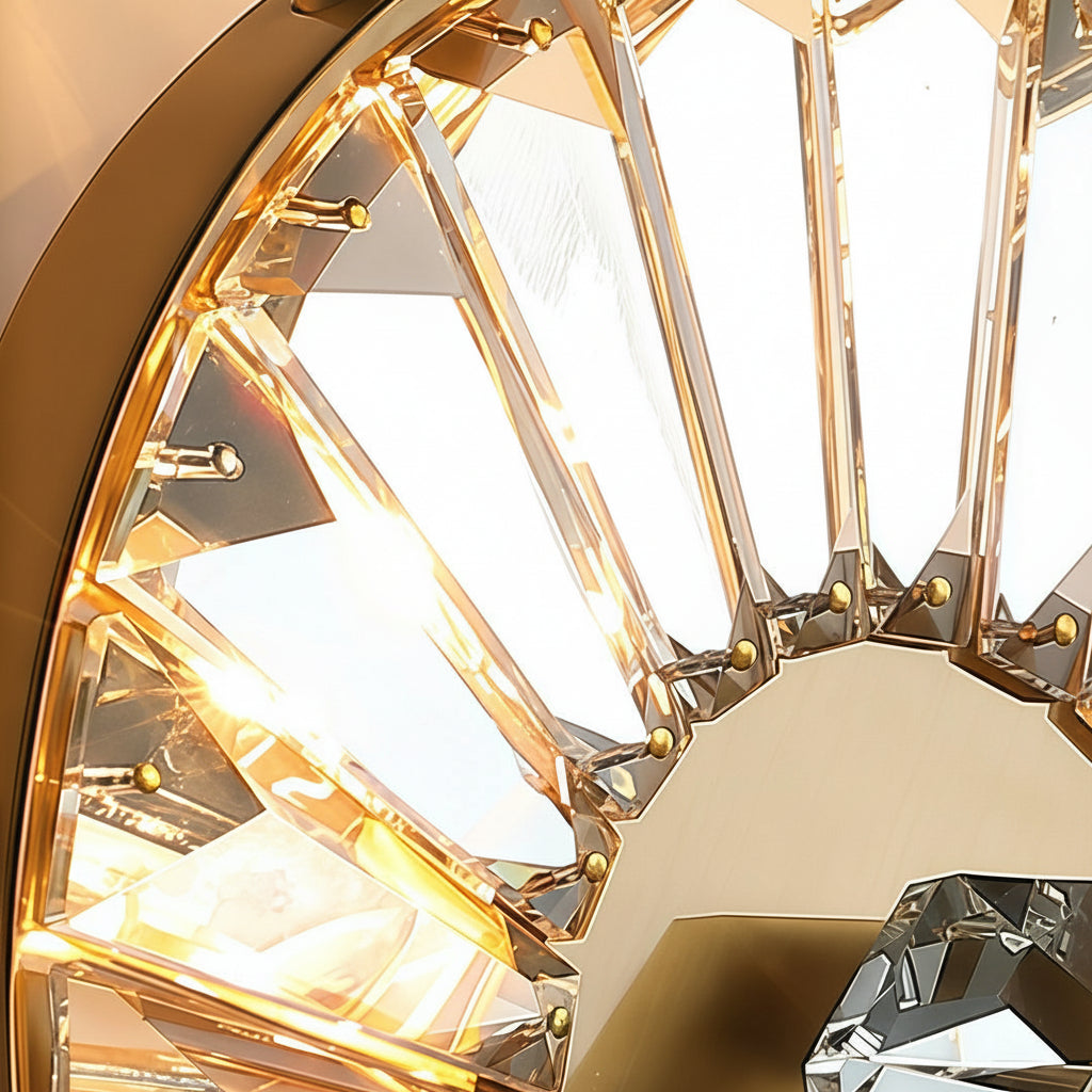 Luxury Crystal Brass Wall Light Fixture