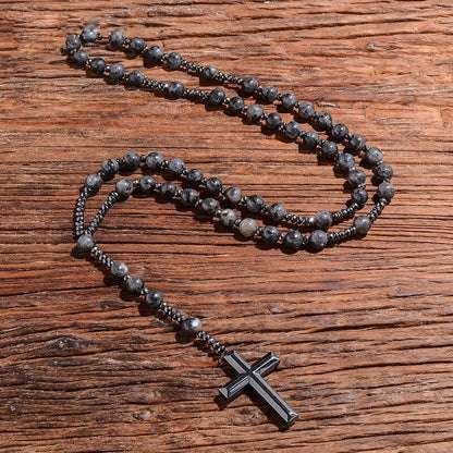 Bohemian Tiger Eye and Lapis Lazuli Men's Necklace