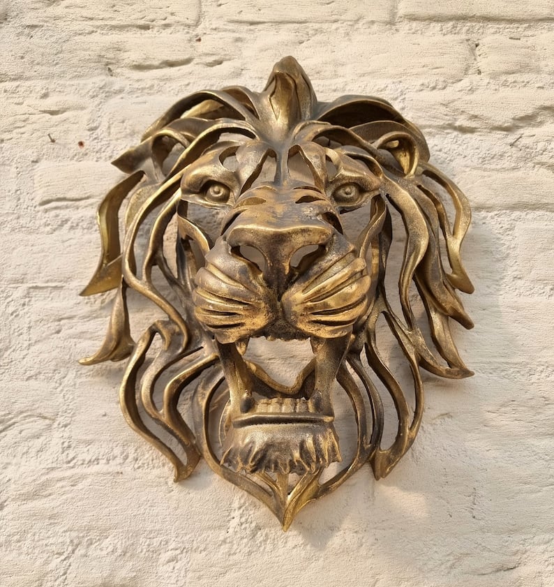 Big Lion Head Wall Art Decoration Sculpture