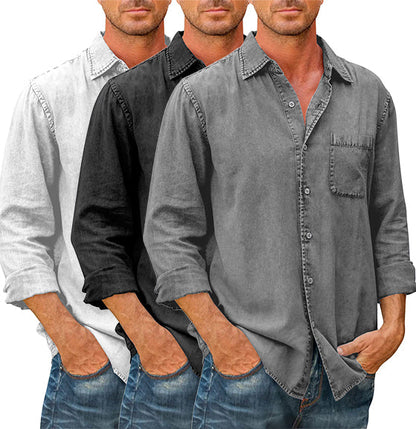 Classic Mens Long Sleeve Dress Shirt