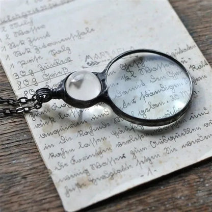 Unique Magnifying Glass Pendant Necklace