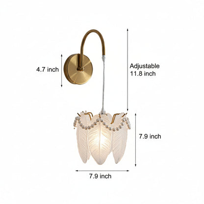Modern Glass Wall Lamp Art Deco Style