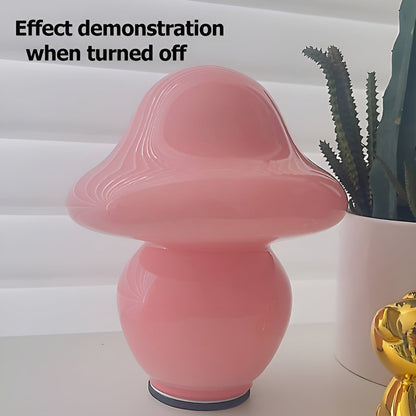 Unique Mushroom Glass Table Lamp
