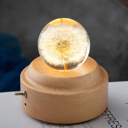 Colorful Kids Nightlight Soft Glow Lamp Wooden Base