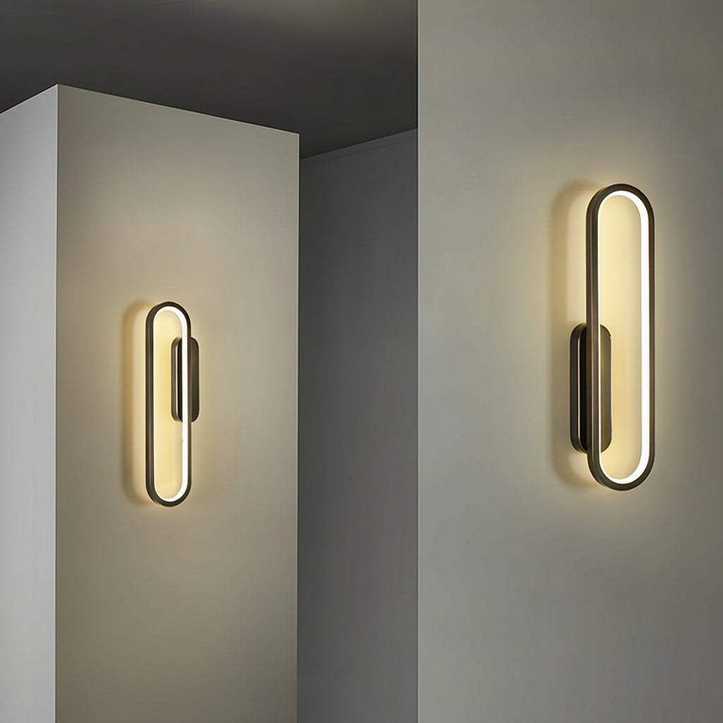 Contemporary LED Wall Light – Sleek Oval Design