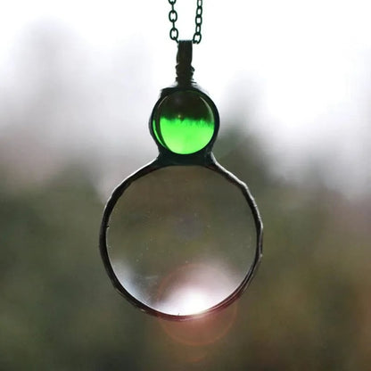 Unique Magnifying Glass Pendant Necklace