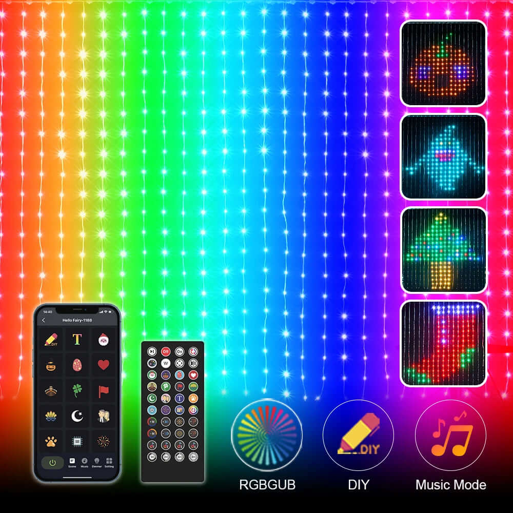 Colorful LED Fairy String Lights Bluetooth Control Decor - Cofik