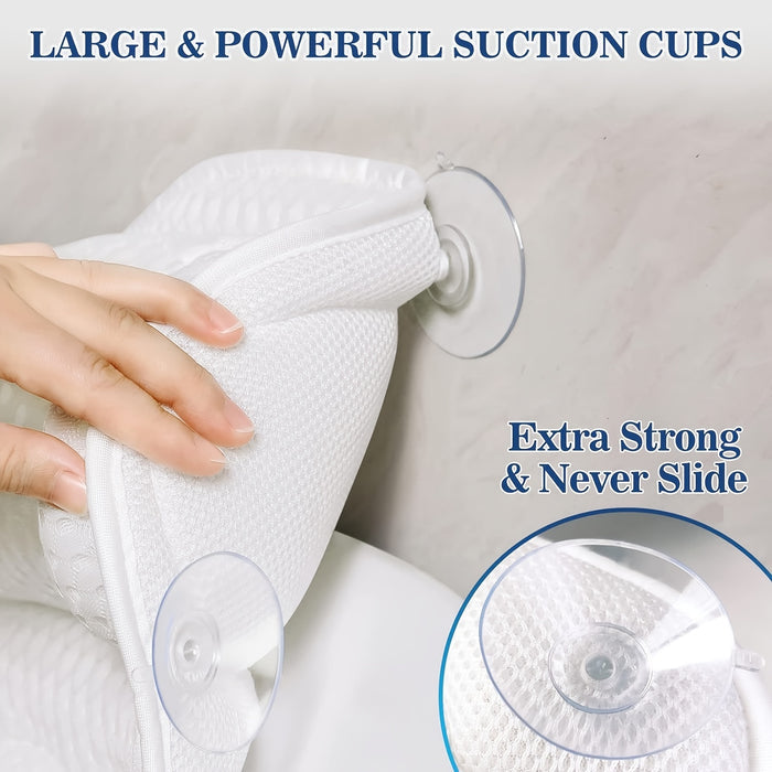 Plush Spa Bath Pillow with Soft Neck Support