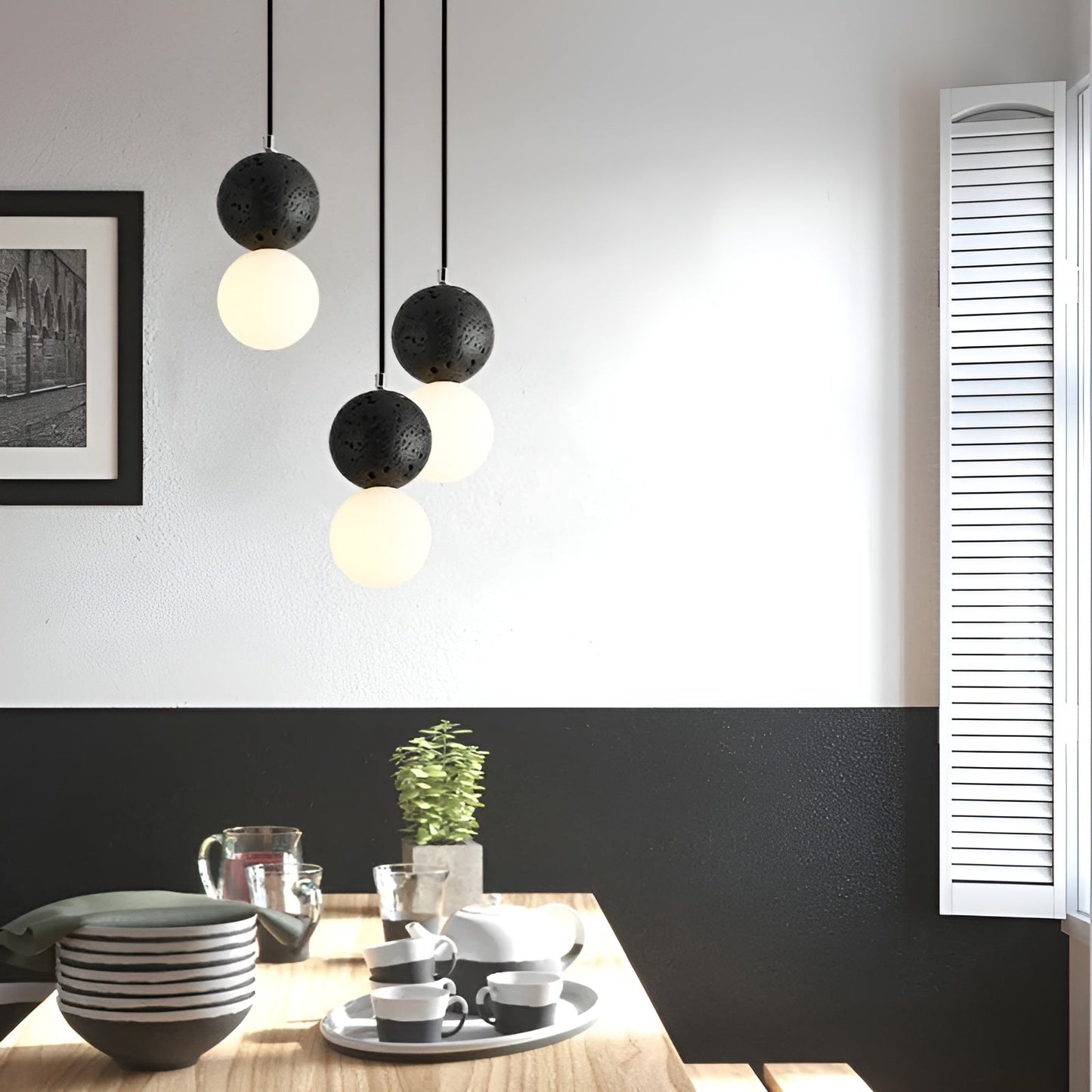 Round Glass Pendant Light