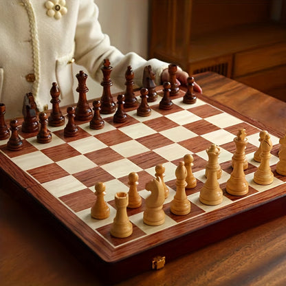 Premium Wooden Chess Set with Handcrafted Figures