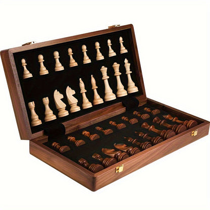 Premium Wooden Chess Set with Handcrafted Figures