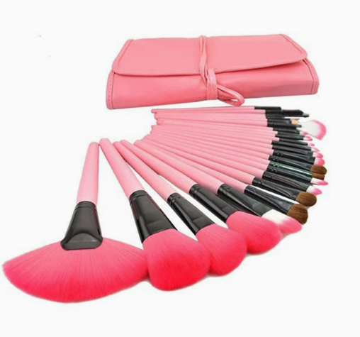 Complete 24 Piece Makeup Brush Kit with Case