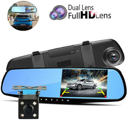 Dual Lens Car Camera with Night Vision and HD Recording