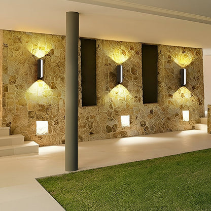 Waterproof Outdoor LED Wall Light Black Aluminum