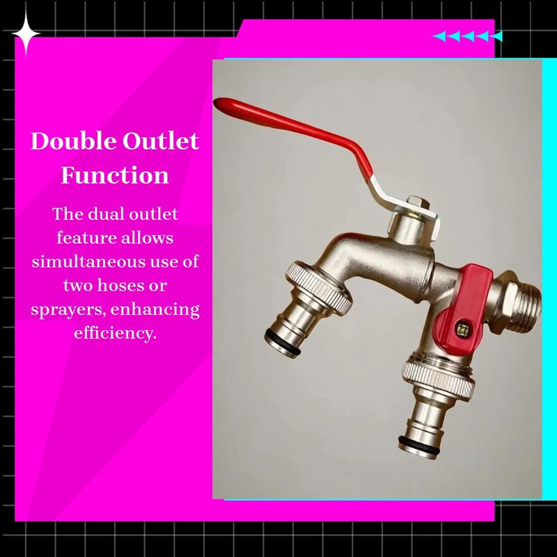 Heavy Duty 2-Handle Outdoor Faucet with Quick Connect