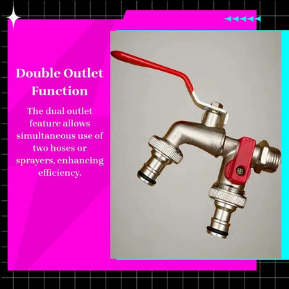 Heavy Duty 2-Handle Outdoor Faucet with Quick Connect
