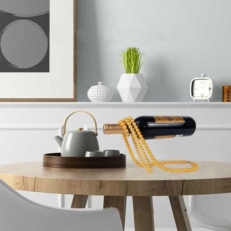 Stylish Glass Bottle Hanger - Wall Wine Rack Holder