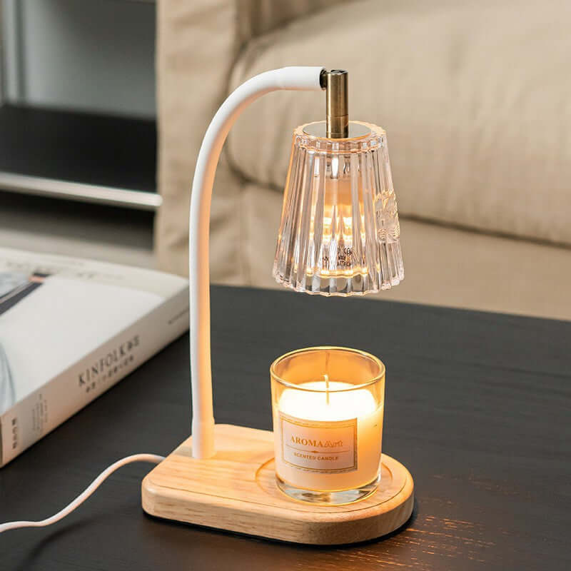Natural Wooden Aromatherapy Essential Oil Warmer Lamp
