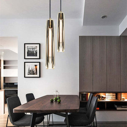 Sleek Glass Pendant Ceiling Light Fixture