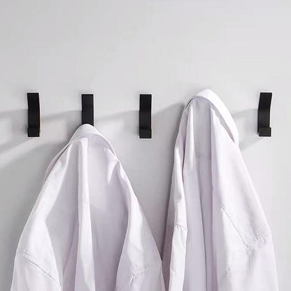 Strong Metal Wall Hooks - Sleek Black and White Set