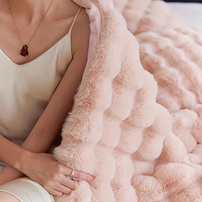 Soft Rabbit Plush Throw Blanket