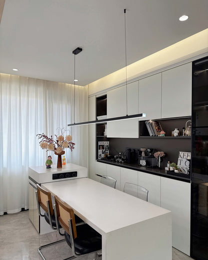 Sleek Metal Kitchen Island LED Pendant Light