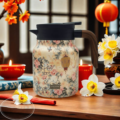 Classic Floral Design Tea Infuser Thermos