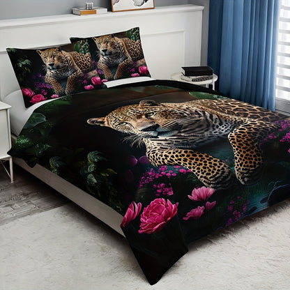 Elegant Floral Print 3-Piece Bedding Set