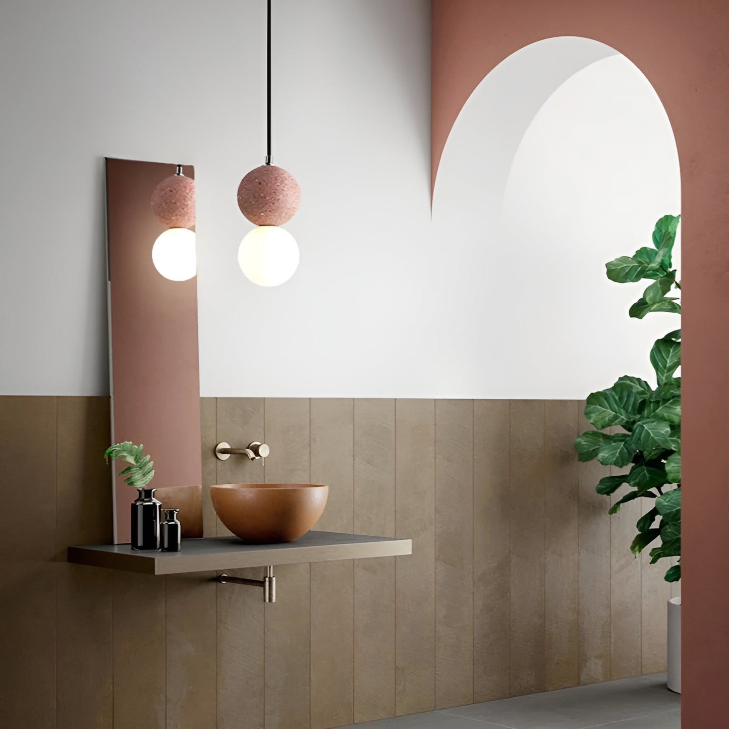 Round Glass Pendant Light