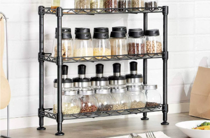Industrial Strength 3 Tier Metal Storage Shelf Cart