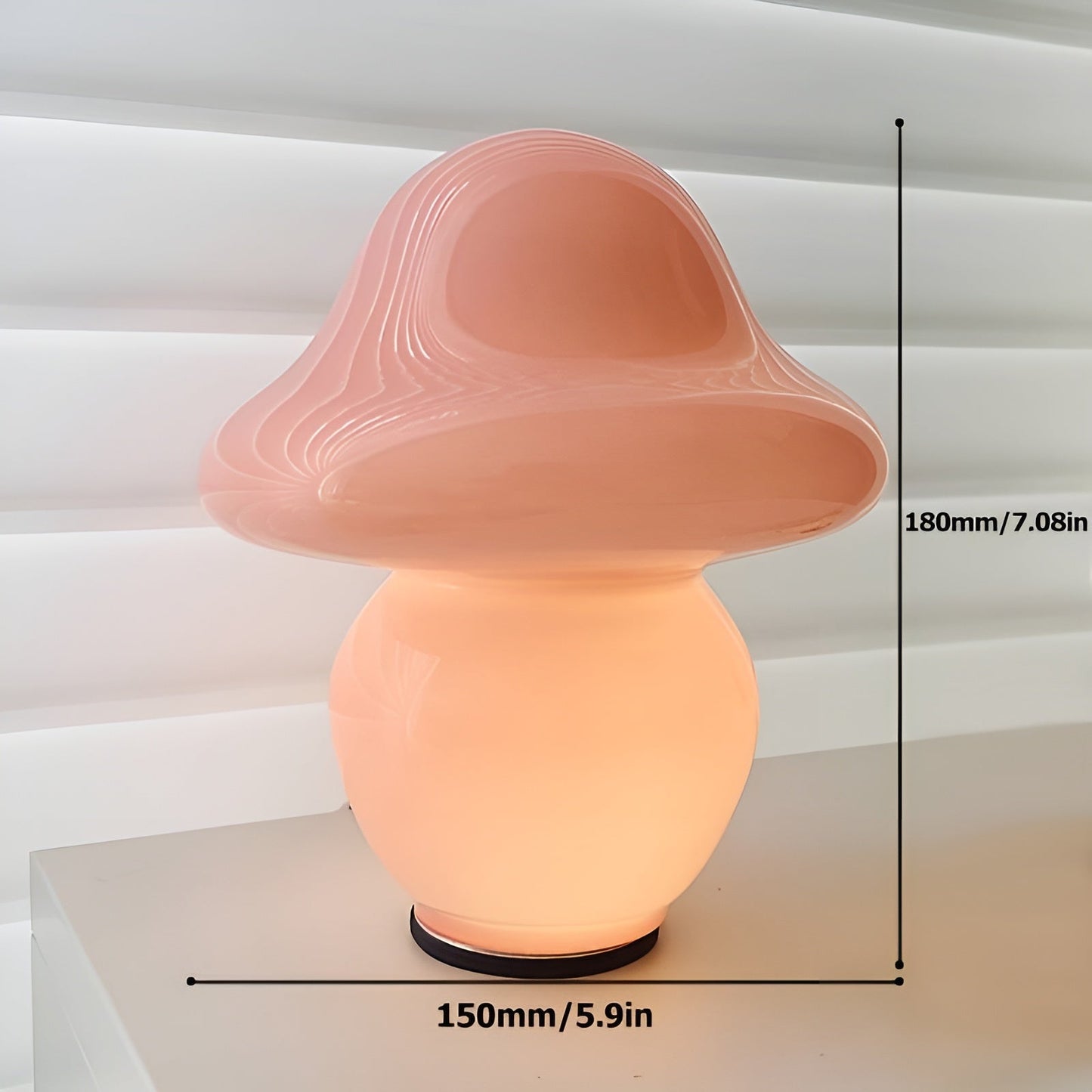 Unique Mushroom Glass Table Lamp