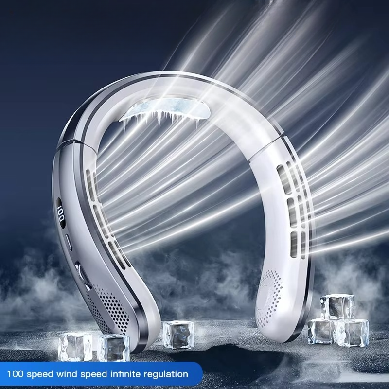 Compact Portable Neck Cooler Fan Rechargeable Wearable
