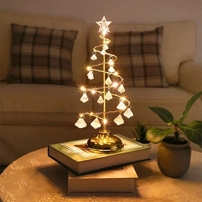 Festive Holiday LED Spiral Table Light