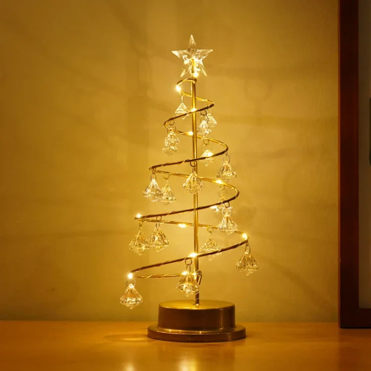 Festive Holiday LED Spiral Table Light