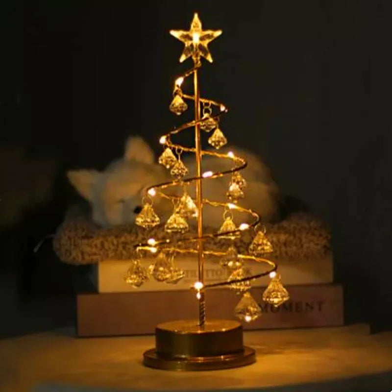 Festive Holiday LED Spiral Table Light