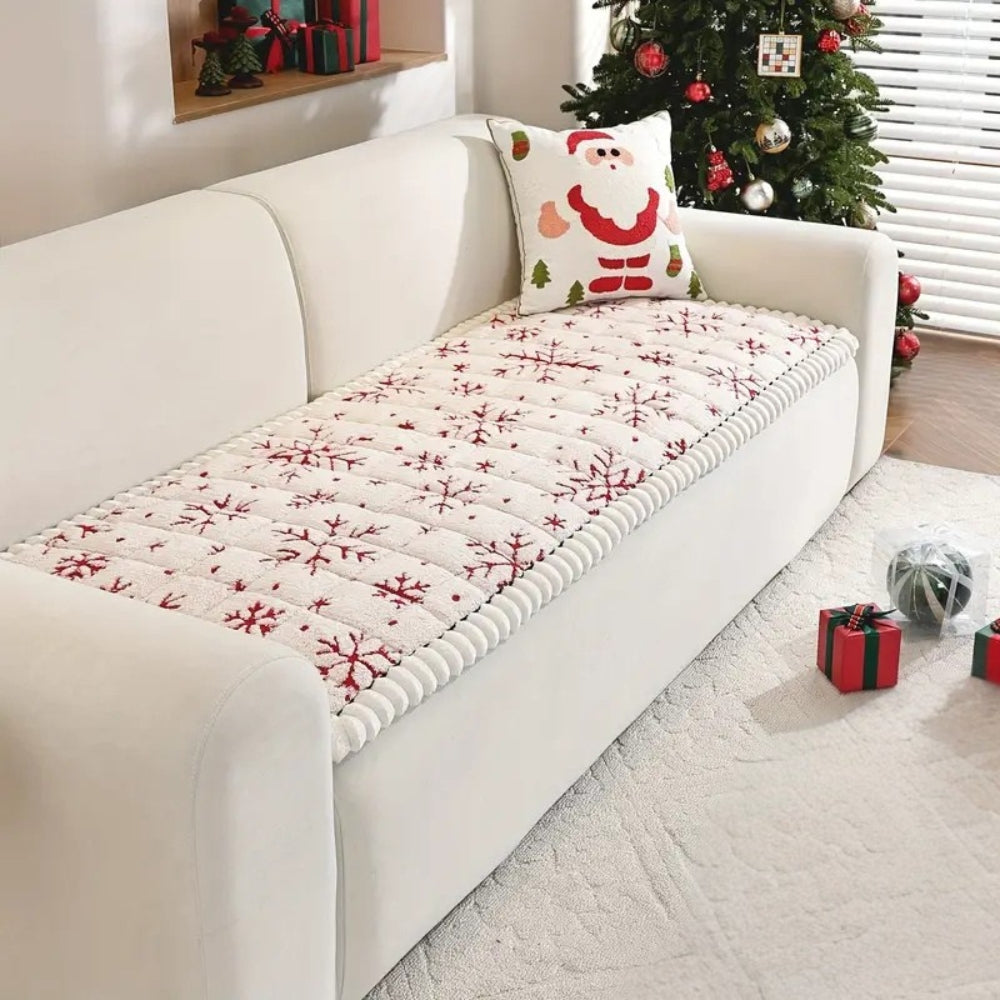 Festive Holiday Winter Sofa Cover