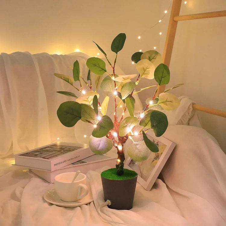 Artificial Greenery LED Holiday Table Lamp
