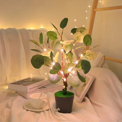 Artificial Greenery LED Holiday Table Lamp