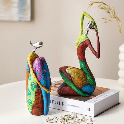 Unique Female Figurine Resin Art Sculpture for Home Decoration