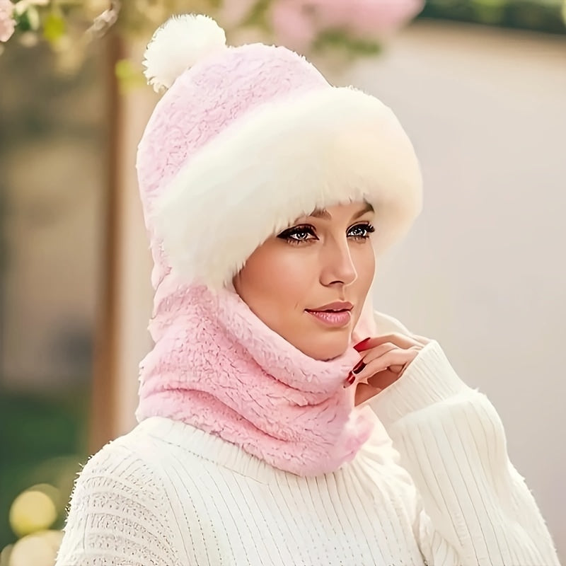 Cozy Beanie and Scarf Set with Soft Fleece Lining