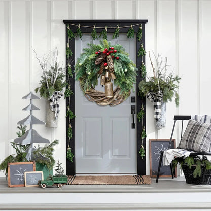Country Chic Holiday Wreath with Pine Cones