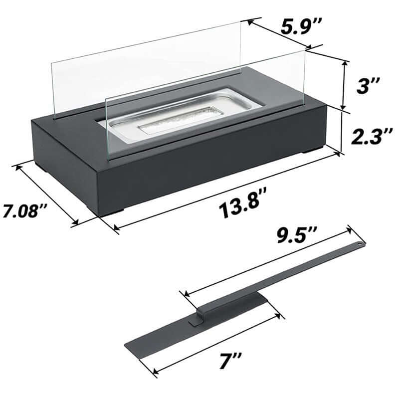 Compact Outdoor Tabletop Fire Pit Space Heater