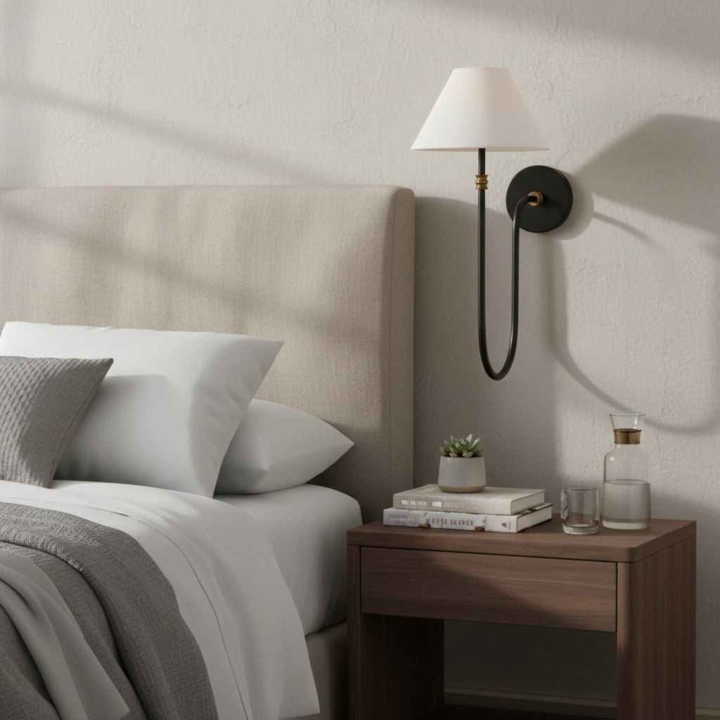Modern Fabric Shade Wall Lamp