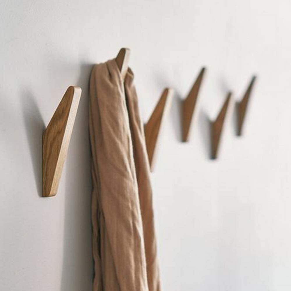 Rustic Wood Wall Hooks – 6 Piece Set - Cofik