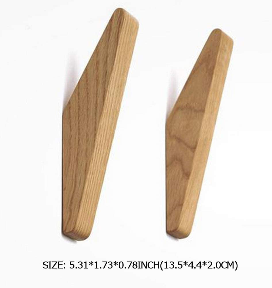 Rustic Wood Wall Hooks – 6 Piece Set