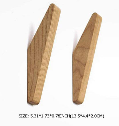 Rustic Wood Wall Hooks – 6 Piece Set