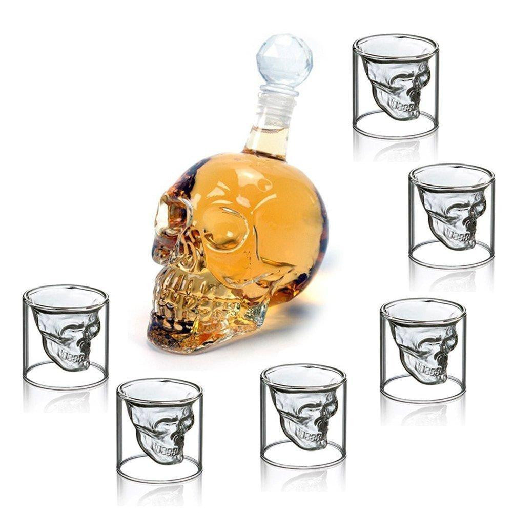 Dark Skull Wine Decanter & Shot Glass Set - Cofik